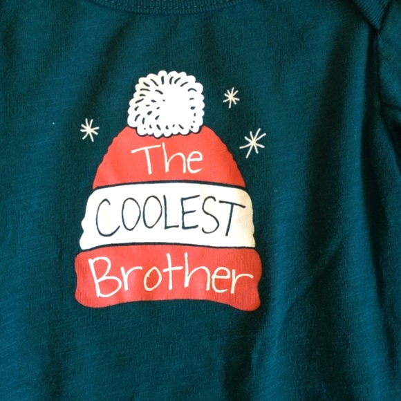 george coolest brother long sleeve bodysuit diaper shirt 3 months baby boy - Picture 2 of 5